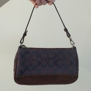 Coach Purple Small Handbag Suede